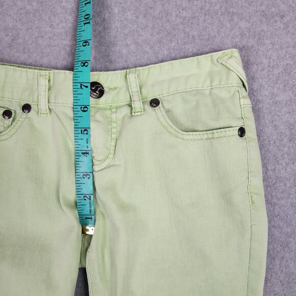 Free People Jeans Womens Size 25 Mint Green Zippered Ankle - Picture 14 of 16